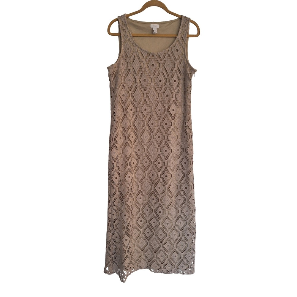 Chico's‎ cream  knit maxi dress size 2 (L)